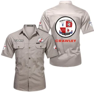 Crawley Town Short Sleeved Shirt, Gift For Crawley Town Fan EPL80052225363 - Beige