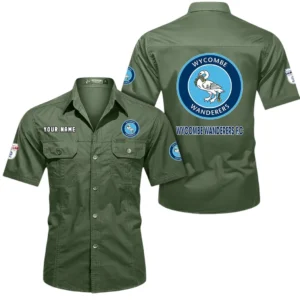 Wycombe Wanderers Short Sleeved Shirt, Gift For Wycombe Wanderers Fan EPL80052225364 - Army Green