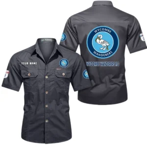 Wycombe Wanderers Short Sleeved Shirt, Gift For Wycombe Wanderers Fan EPL80052225364 - Gray