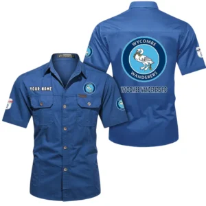 Wycombe Wanderers Short Sleeved Shirt, Gift For Wycombe Wanderers Fan EPL80052225364 - Cowboy Blue