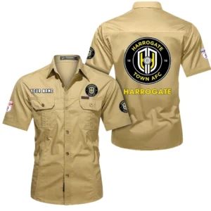 Harrogate Town Short Sleeved Shirt, Gift For Harrogate Town Fan EPL80052225365 - Khaki