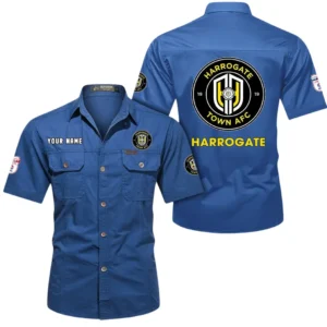 Harrogate Town Short Sleeved Shirt, Gift For Harrogate Town Fan EPL80052225365 - Cowboy Blue