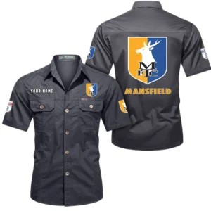 Mansfield Town Short Sleeved Shirt, Gift For Mansfield Town Fan EPL80052225366 - Gray