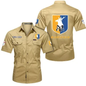 Mansfield Town Short Sleeved Shirt, Gift For Mansfield Town Fan EPL80052225366 - Khaki