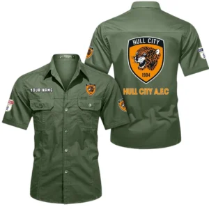 Hull City Short Sleeved Shirt, Gift For Hull City Fan EPL80052225367 - Army Green