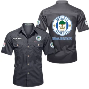 Wigan Athletic Short Sleeved Shirt, Gift For Wigan Athletic Fan EPL80052225368 - Gray