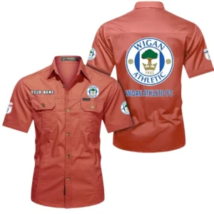 Wigan Athletic Short Sleeved Shirt, Gift For Wigan Athletic Fan EPL80052225368 - Red
