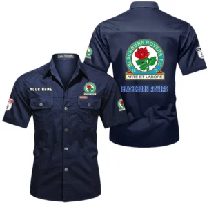 Blackburn Rovers Short Sleeved Shirt, Gift For Blackburn Rovers Fan EPL80052225370 - Dark Blue