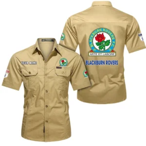 Blackburn Rovers Short Sleeved Shirt, Gift For Blackburn Rovers Fan EPL80052225370 - Khaki