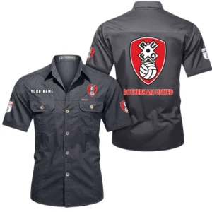 Rotherham United Short Sleeved Shirt, Gift For Rotherham United Fan EPL80052225373 - Gray