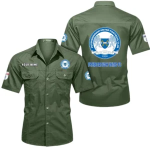 Peterborough United Short Sleeved Shirt, Gift For Peterborough United Fan EPL80052225374 - Army Green