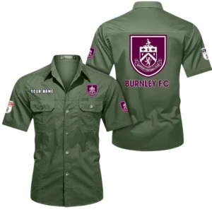 Burnley Short Sleeved Shirt, Gift For Burnley Fan EPL80052225375 - Army Green