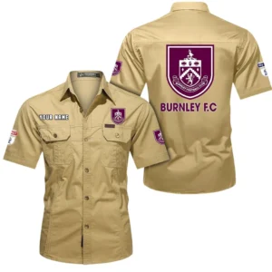 Burnley Short Sleeved Shirt, Gift For Burnley Fan EPL80052225375 - Khaki