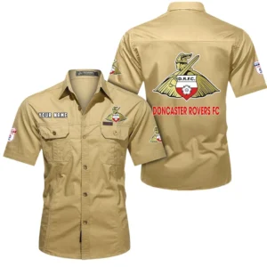 Doncaster Rovers Short Sleeved Shirt, Gift For Doncaster Rovers Fan EPL80052225376 - Khaki