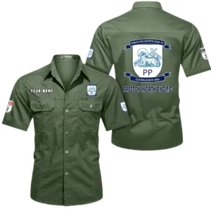 Preston North End Short Sleeved Shirt, Gift For Preston North End Fan EPL80052225377 - Army Green