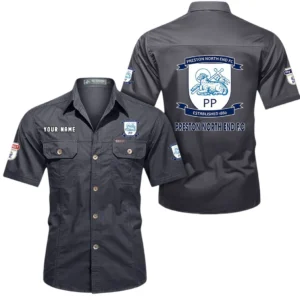 Preston North End Short Sleeved Shirt, Gift For Preston North End Fan EPL80052225377 - Gray
