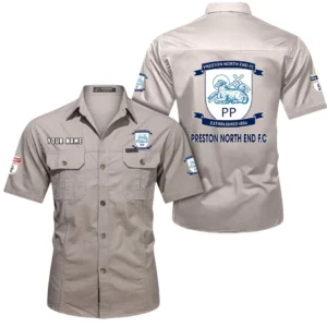 Preston North End Short Sleeved Shirt, Gift For Preston North End Fan EPL80052225377 - Beige