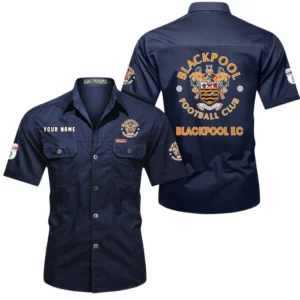 Blackpool Short Sleeved Shirt, Gift For Blackpool Fan EPL80052225378 - Dark Blue