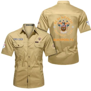 Blackpool Short Sleeved Shirt, Gift For Blackpool Fan EPL80052225378 - Khaki