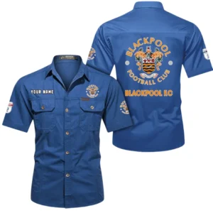 Blackpool Short Sleeved Shirt, Gift For Blackpool Fan EPL80052225378 - Cowboy Blue