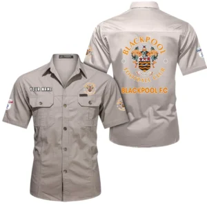 Blackpool Short Sleeved Shirt, Gift For Blackpool Fan EPL80052225378 - Beige
