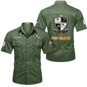 Port Vale Short Sleeved Shirt, Gift For Port Vale Fan EPL80052225379 - Army Green