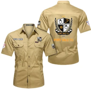 Port Vale Short Sleeved Shirt, Gift For Port Vale Fan EPL80052225379 - Khaki
