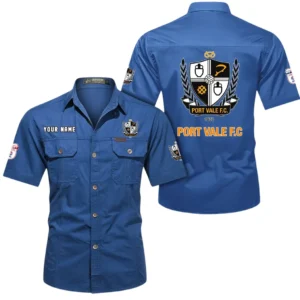 Port Vale Short Sleeved Shirt, Gift For Port Vale Fan EPL80052225379 - Cowboy Blue
