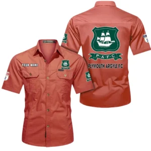 Plymouth Argyle Short Sleeved Shirt, Gift For Plymouth Argyle Fan EPL80052225380 - Red