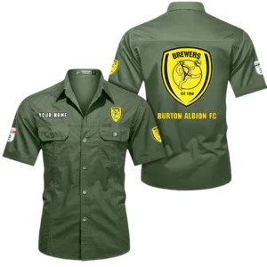 Burton Albion Short Sleeved Shirt, Gift For Burton Albion Fan EPL80052225382 - Army Green