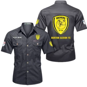Burton Albion Short Sleeved Shirt, Gift For Burton Albion Fan EPL80052225382 - Gray