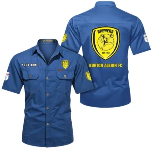 Burton Albion Short Sleeved Shirt, Gift For Burton Albion Fan EPL80052225382 - Cowboy Blue