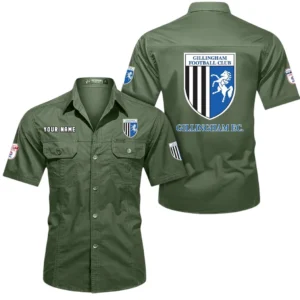 Gillingham Short Sleeved Shirt, Gift For Gillingham Fan EPL80052225383 - Army Green
