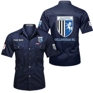 Gillingham Short Sleeved Shirt, Gift For Gillingham Fan EPL80052225383 - Dark Blue