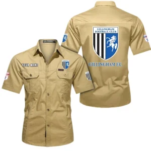 Gillingham Short Sleeved Shirt, Gift For Gillingham Fan EPL80052225383 - Khaki