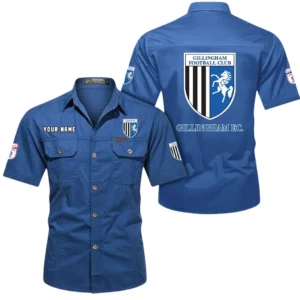 Gillingham Short Sleeved Shirt, Gift For Gillingham Fan EPL80052225383 - Cowboy Blue