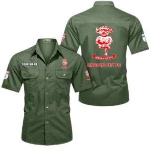 Lincoln City Short Sleeved Shirt, Gift For Lincoln City Fan EPL80052225384 - Army Green