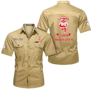 Lincoln City Short Sleeved Shirt, Gift For Lincoln City Fan EPL80052225384 - Khaki