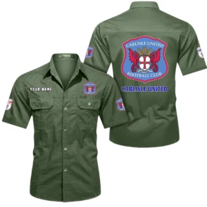 Carlisle United Short Sleeved Shirt, Gift For Carlisle United Fan EPL80052225385 - Army Green