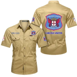 Carlisle United Short Sleeved Shirt, Gift For Carlisle United Fan EPL80052225385 - Khaki