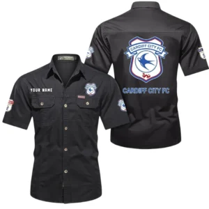 Cardiff City Short Sleeved Shirt, Gift For Cardiff City Fan EPL80052225386 - Black