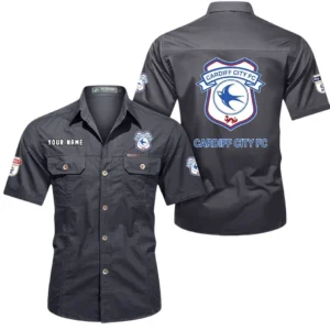 Cardiff City Short Sleeved Shirt, Gift For Cardiff City Fan EPL80052225386 - Gray