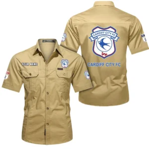 Cardiff City Short Sleeved Shirt, Gift For Cardiff City Fan EPL80052225386 - Khaki