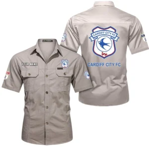 Cardiff City Short Sleeved Shirt, Gift For Cardiff City Fan EPL80052225386 - Beige