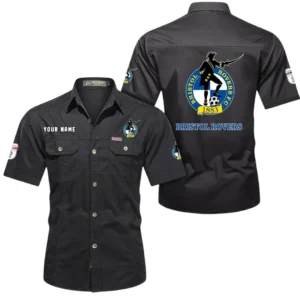 Bristol Rovers Short Sleeved Shirt, Gift For Bristol Rovers Fan EPL80052225389 - Black