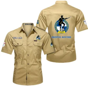 Bristol Rovers Short Sleeved Shirt, Gift For Bristol Rovers Fan EPL80052225389 - Khaki