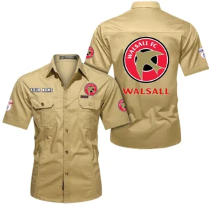 Walsall Short Sleeved Shirt, Gift For Walsall Fan EPL80052225390 - Khaki