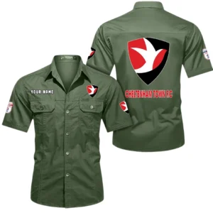 Cheltenham Town Short Sleeved Shirt, Gift For Cheltenham Town Fan EPL80052225391 - Army Green