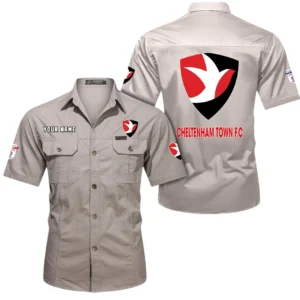 Cheltenham Town Short Sleeved Shirt, Gift For Cheltenham Town Fan EPL80052225391 - Beige