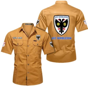 AFC Wimbledon Short Sleeved Shirt, Gift For AFC Wimbledon Fan EPL80052225392 - Turmeric